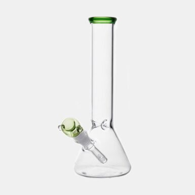 Main image of the green beaker bong bubbler.