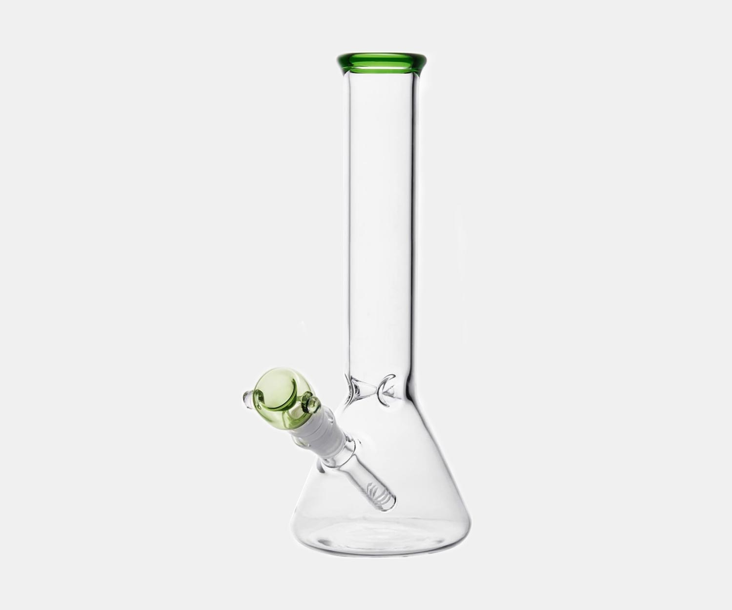 Main image of the green beaker bong bubbler.