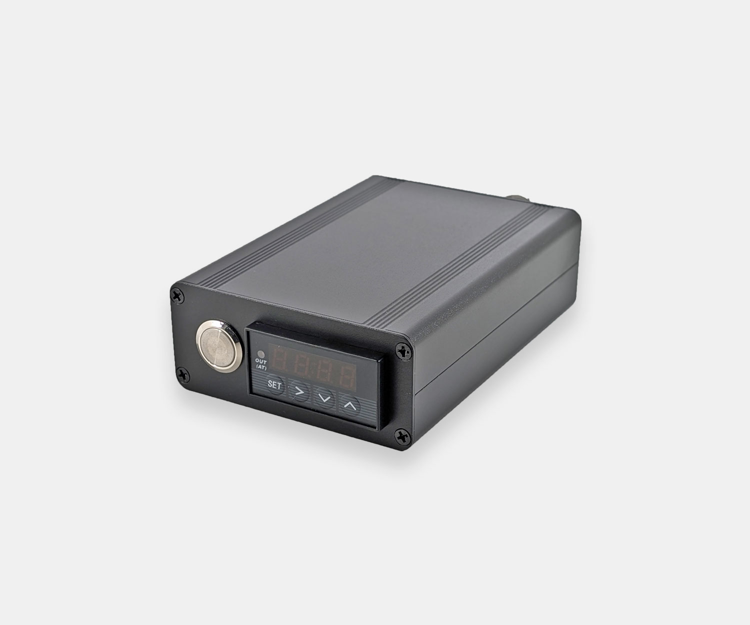The front of the PID box with button on front