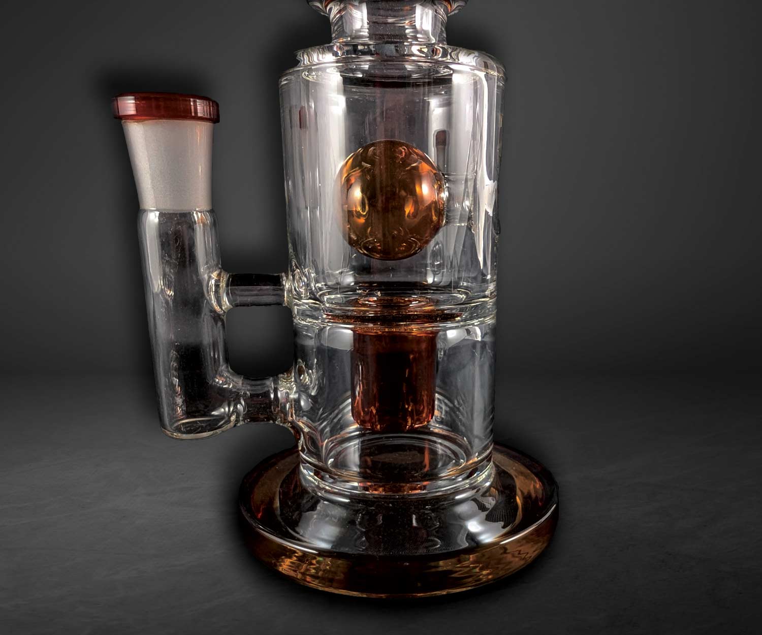 A close up view of the Orb bubbler and percolator.