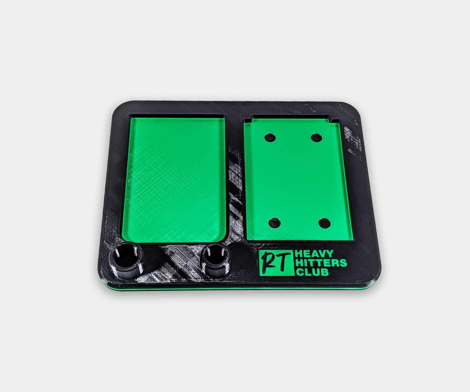 Showing the Heavy Hitters ball vape tray in green.