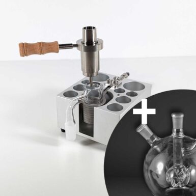 Image of the AIO TKO paired with a bubbler.